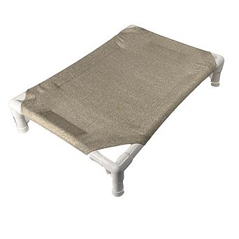 Truman + Teddy (Flax) Easy-to-clean Handcrafted Elevated, Cot-Style Dog Bed
