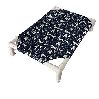 Truman + Teddy (Among Friends) Easy-to-clean Handcrafted Elevated, Cot-Style Dog Bed