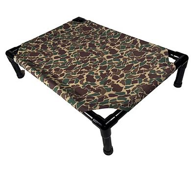 Truman + Teddy (Dreaming of Ducks) Easy-to-clean Handcrafted Elevated, Cot-Style Dog Bed 