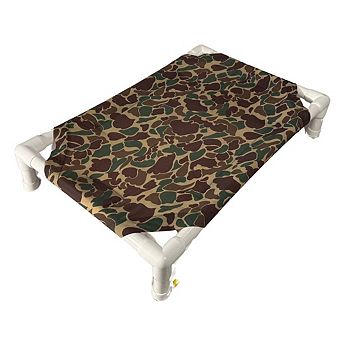 Truman + Teddy (Dreaming of Ducks) Easy-to-clean Handcrafted Elevated, Cot-Style Dog Bed