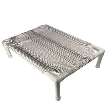 Truman + Teddy (Driftwood) Easy-to-clean Handcrafted Elevated, Cot-Style Dog Bed