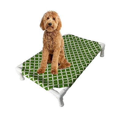 Truman + Teddy (Trellis) Easy-to-clean Handcrafted Elevated, Cot-Style Dog Bed 