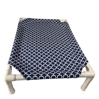 Truman + Teddy (Deep Sea) Easy-to-clean Handcrafted Elevated, Cot-Style Dog Bed 