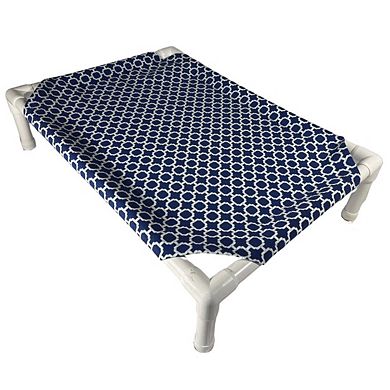 Truman + Teddy (Deep Sea) Easy-to-clean Handcrafted Elevated, Cot-Style Dog Bed 