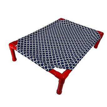 Truman + Teddy (Deep Sea) Easy-to-clean Handcrafted Elevated, Cot-Style Dog Bed