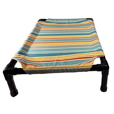 Truman + Teddy (Garden Party) Easy-to-clean Handcrafted Elevated, Cot-Style Dog Bed 