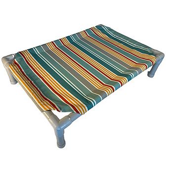 Truman + Teddy (Garden Party) Easy-to-clean Handcrafted Elevated, Cot-Style Dog Bed