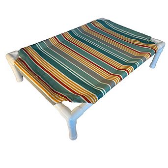 Truman + Teddy (Garden Party) Easy-to-clean Handcrafted Elevated, Cot-Style Dog Bed