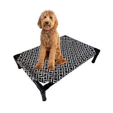Truman + Teddy (Basketweave) Easy-to-clean Handcrafted Elevated, Cot-Style Dog Bed 