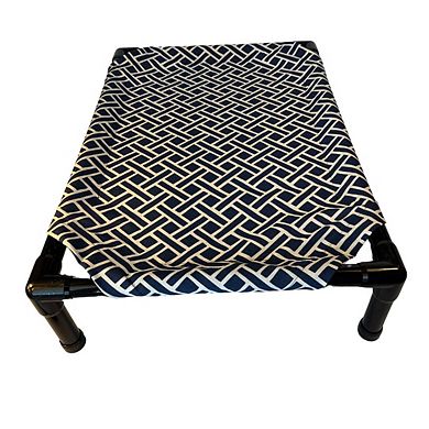 Truman + Teddy (Basketweave) Easy-to-clean Handcrafted Elevated, Cot-Style Dog Bed 