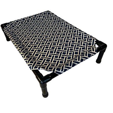 Truman + Teddy (Basketweave) Easy-to-clean Handcrafted Elevated, Cot-Style Dog Bed 