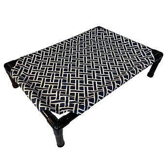 Truman + Teddy (Basketweave) Easy-to-clean Handcrafted Elevated, Cot-Style Dog Bed