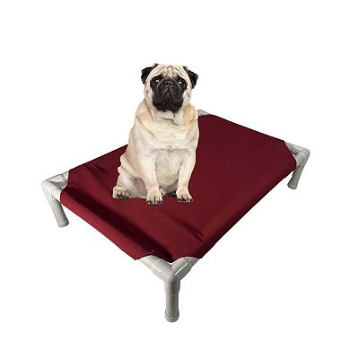 Truman + Teddy (Garnet, not Red) Easy-to-clean Handcrafted Elevated, Cot-Style Dog Bed 