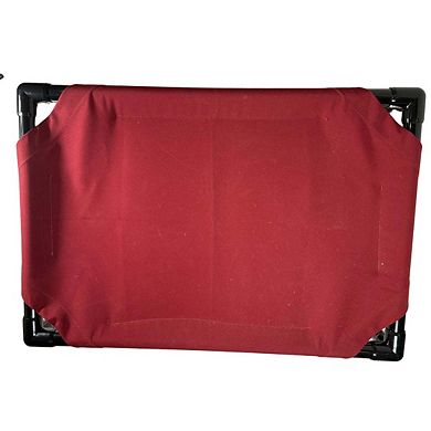 Truman + Teddy (Garnet, not Red) Easy-to-clean Handcrafted Elevated, Cot-Style Dog Bed 