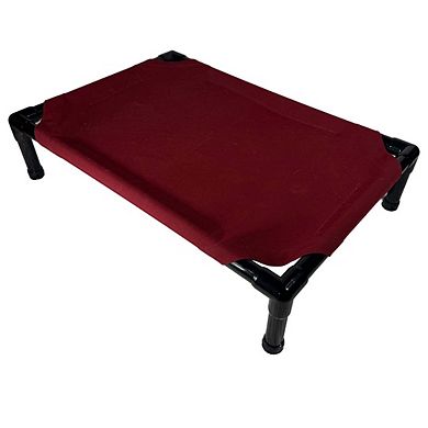 Truman + Teddy (Garnet, not Red) Easy-to-clean Handcrafted Elevated, Cot-Style Dog Bed 