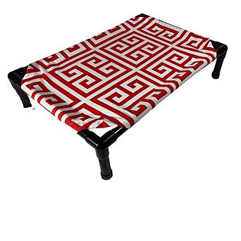 Truman + Teddy (Take Me to Greece) Easy-to-clean Handcrafted Elevated, Cot-Style Dog Bed
