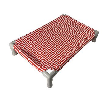 Truman + Teddy (Take Me to Greece) Easy-to-clean Handcrafted Elevated, Cot-Style Dog Bed