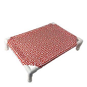 Truman + Teddy (Take Me to Greece) Easy-to-clean Handcrafted Elevated, Cot-Style Dog Bed