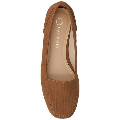 Journee Noelia Women's Square Toe Ballet Flats In Regular & Wide Width