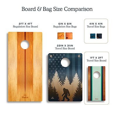 1ft x 2ft National Park Mahogany Pathfinder Cornhole Board Set
