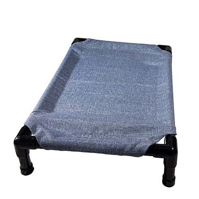 Truman + Teddy (Denim Days) Easy-to-clean Handcrafted Elevated, Cot-Style Dog Bed 