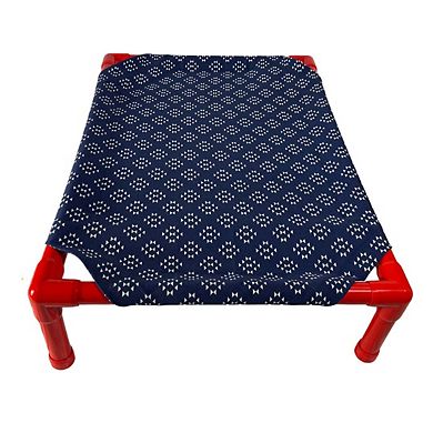 Truman + Teddy (Time for a Nap) Easy-to-clean Handcrafted Elevated, Cot-Style Dog Bed 