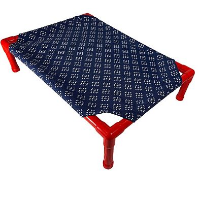 Truman + Teddy (Time for a Nap) Easy-to-clean Handcrafted Elevated, Cot-Style Dog Bed 