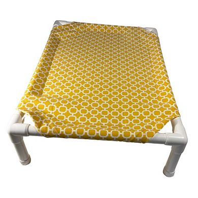 Truman + Teddy (Golden Links) Easy-to-clean Handcrafted Elevated, Cot-Style Dog Bed 