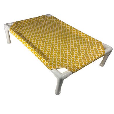 Truman + Teddy (Golden Links) Easy-to-clean Handcrafted Elevated, Cot-Style Dog Bed 