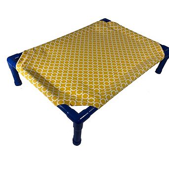 Truman + Teddy (Golden Links) Easy-to-clean Handcrafted Elevated, Cot-Style Dog Bed