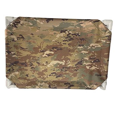 Truman + Teddy (GI Camo) Easy-to-clean Handcrafted Elevated, Cot-Style Dog Bed 