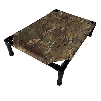 Truman + Teddy (GI Camo) Easy-to-clean Handcrafted Elevated, Cot-Style Dog Bed