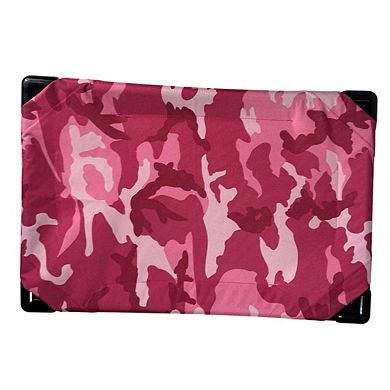 Truman + Teddy (Pink Camo) Easy-to-clean Handcrafted Elevated, Cot-Style Dog Bed 