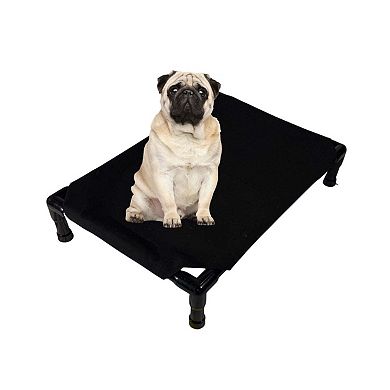 Truman + Teddy (All Black Everything) Easy-to-clean Handcrafted Elevated, Cot-Style Dog Bed