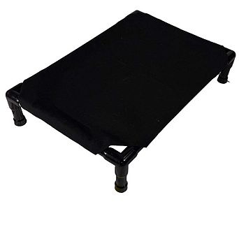 Truman + Teddy (All Black Everything) Easy-to-clean Handcrafted Elevated, Cot-Style Dog Bed