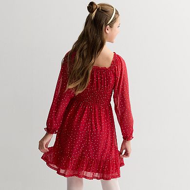 Girls 7-16 Speechless Glitter Dress & Headband in Regular and Plus Size