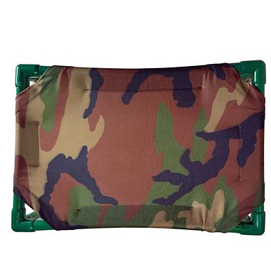 Truman + Teddy (Hide n' Seek) Easy-to-clean Handcrafted Elevated, Cot-Style Dog Bed 