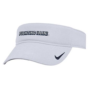 Men's Nike White Illinois Fighting Illini 2025 On-Field Ace Performance Adjustable Visor