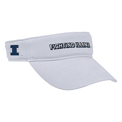 Men's Nike White Illinois Fighting Illini 2025 On-Field Ace Performance Adjustable Visor
