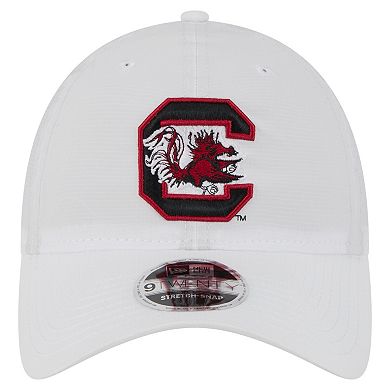 Men's New Era White South Carolina Gamecocks Active Ripstop 9TWENTY Adjustable Hat