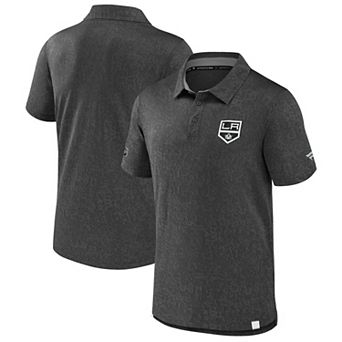Men's Fanatics Black Los Angeles Kings Authentic Pro Jacquard Polo