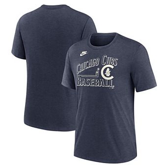 Men's Nike Heather Navy Chicago Cubs Local Hometown Tri-Blend T-Shirt