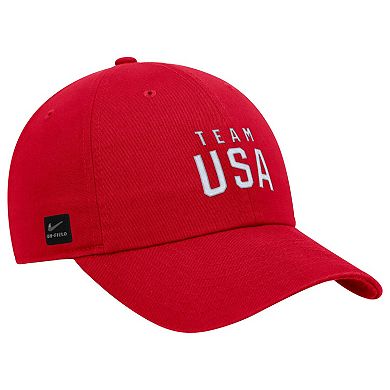 Youth Nike Red Team USA Club Adjustable Hat