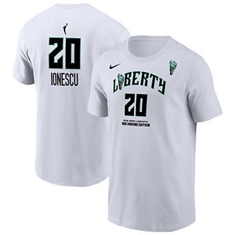 Men's Nike Sabrina Ionescu White New York Liberty Heroine Edition Name & Number T-Shirt
