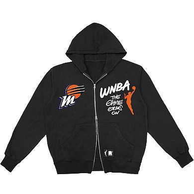 Unisex round21 Black Phoenix Mercury Double-Zip Hoodie