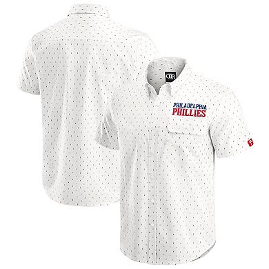 Men's Darius Rucker Collection by Fanatics Cream Philadelphia Phillies Printed Button-Down Shirt