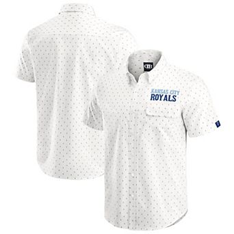 Men's Darius Rucker Collection by Fanatics Cream Kansas City Royals Printed Button-Down Top