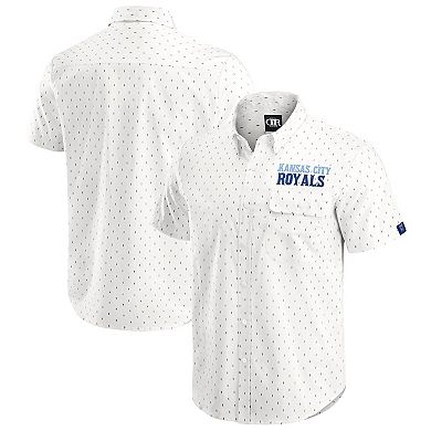 Men's Darius Rucker Collection by Fanatics Cream Kansas City Royals Printed Button-Down Shirt