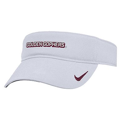 Men's Nike White Minnesota Golden Gophers 2025 On-Field Ace Performance Adjustable Visor