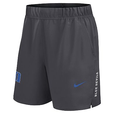 Men's Nike Gray Duke Blue Devils Primetime Woven Victory Performance Shorts